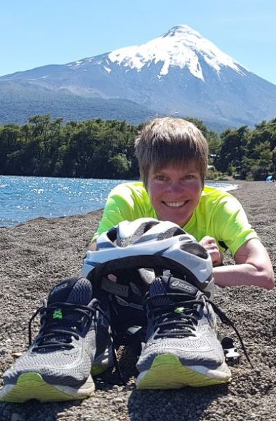 Ursula Cycling on the  tour with redspokes